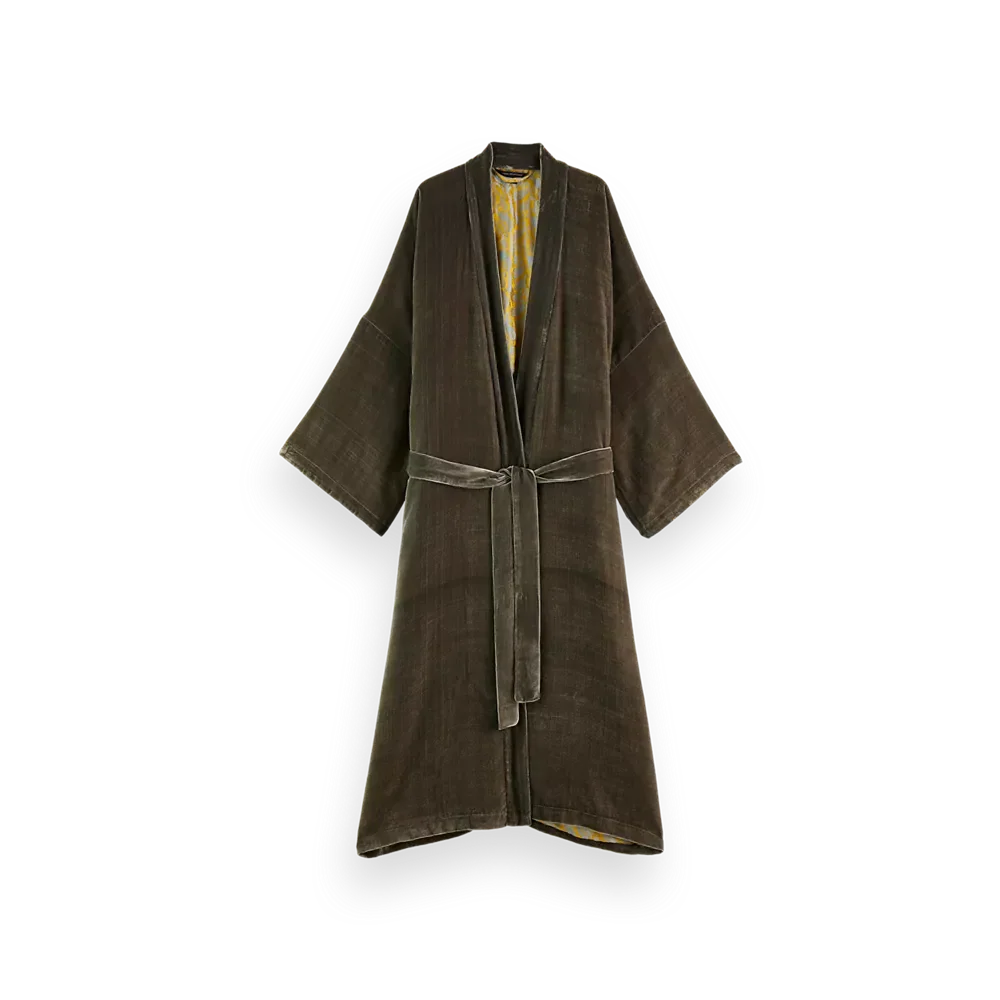 House of Rituals Saigon Collection Kimono Long viscose silk velvet kimono